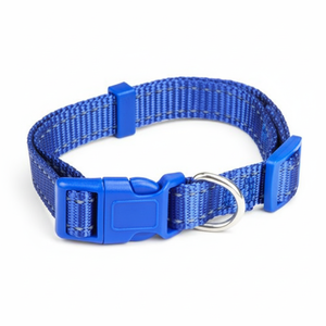 Collare Riflettente Blu Regolabile per Animali Domestici, Taglia Piccola per Razze Minori - Product Image 1