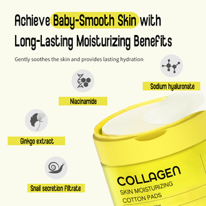 แผ่นสำลีบำรุงผิวหน้าสูตรสมุนไพรผสมคอลลาเจน CICA ช่วยเติมความชุ่มชื้น (OEM/ODM) |   ปลอบประโลม + ปรับผิวกระจ่างใส + ต่อต้านริ้วรอย + เสริมสร้างเกราะป้องกันผิว | - Product Image 3