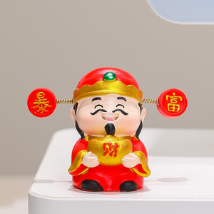 รูปปั้นเทพเจ้าแห่งโชคลาภเรซิ่นของรุ่ยเจี๋ย ของตกแต่งปีใหม่จีน ของตกแต่งบ้าน สำนักงาน โต๊ะทำงาน ของขวัญ - Product Image 4