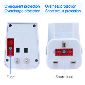 Dual Fuse 2 lampu indikator Universal, Charger perjalanan seluler dengan 2 port USB Plug Adapter adaptor pengisi daya USB - Product Image 4
