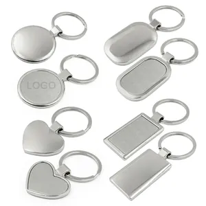 House Porte Cle Stainless Steel Wholesale Engraving Sublimation Blank Key Chain Metal Keychains