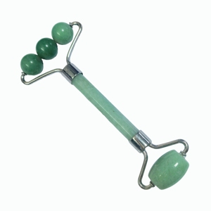 อุปกรณ์นวดหน้าหินอะเวนเจอรีนสีเขียวแบบใหม่ล่าสุด ลูกกลิ้งหน้า 3 ลูก - Product Image 2