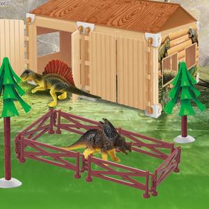 Nature <span class=keywords><strong>monde</strong></span> dinosaure jouets ferme scène éducatif bricolage en plastique maison Animal réaliste dinosaure jouer ensemble jouets - Product Image 2