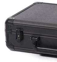 Fabricant de valises en aluminium noir, étuis de transport pour cartes sportives, étuis en mousse souple - Étuis à outils polyvalents
