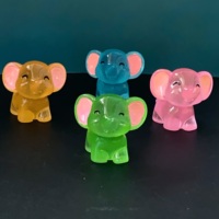 Abalorios de Resina que Brillan en la Oscuridad, Cabujones de Resina de Elefante Luminosos y Adorables, Adornos de Resina para Manualidades DIY y Accesorios para Slime