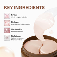 Masque en gel pour les yeux au rétinol et au collagène Private Label Naturals pour réduire les poches, hydrater, éclaircir et rafraîchir, réduire les cernes et les ridules