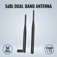 Antenne Paddle WiFi 4G LTE double bande à gain élevé 5dBi, antenne omnidirectionnelle pliable avec connecteur SMA mâle pour routeur, IPC, passerelle IoT