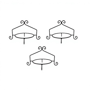 Supports de plaques personnalisés en fer forgé noir, faits à la main, pour la maison, l'hôtel et la restauration. - Product Image 1