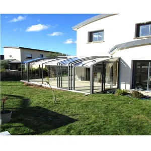 Extension en verre de solarium de jardin d'hiver rétractable Sunrooms Conservatory House