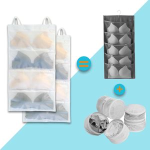 Sac de lavage 4-en-1 pour soutien-gorge, compatible machine à laver, pour bonnets A à D, lavable en machine, protection anti-poussière, entretien délicat - Product Image 3