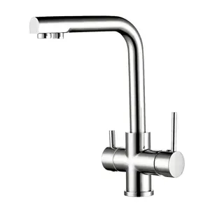 YL-930 China supplier cheap brass double lever kitchen purifier faucet sink water tap