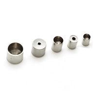 Perles d'espacement en acier inoxydable pour bracelet en cuir, accessoires pour bricolage, bijoux, à la mode, 10 pièces