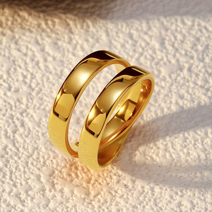 Wholesale Minimalist Statement Chunky <strong>Thick</strong> Waterproof 18K Gold Plated Pvd Stainless Steel Fashion Jewelry <strong>Rings</strong> for Women - Product Image 3