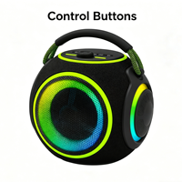Haut-parleur Bluetooth 5.3 DSP pour l'extérieur, haut-parleur de basses 105 mm + 31 mm 90 W, étanche IPX6, 9000 mAh, longue durée de lecture, audio portable