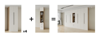 Systèmes de placards semi-finis compacts et armoires modulaires pour appartements