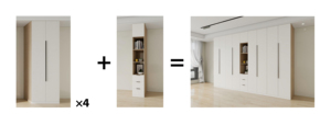 Sistemi di Armadi Semi-Finiti Compatti e Mobili Modulari per Appartamenti - Product Image 2