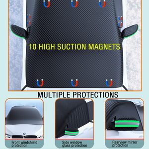 Grande housse de <span class=keywords><strong>pare</strong></span>-<span class=keywords><strong>brise</strong></span> pour voiture, protection contre la glace et la neige, avec protection pour les fenêtres latérales et les rétroviseurs - Product Image 2
