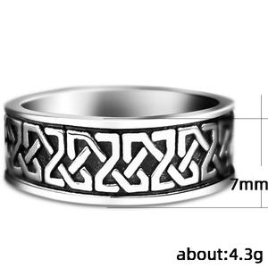 Anillo de boda de acero inoxidable para hombre H110, anillo geométrico tradicional para boda, sin piedras, diseño liso - Product Image 2