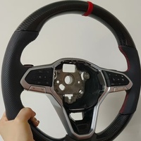 Volant en Fiber de carbone noir pour Volkswagen VW Golf 8 MK8 GTI Arteon Polo Jetta Scirocco Passat accessoires de voiture