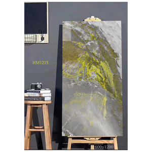 Hoàng Đế Vàng đá cẩm thạch hiệu ứng sứ sàn gạch thiết kế hiện đại 600x1200mm mài dũa <span class=keywords><strong>peronda</strong></span> gạch cho nội thất sử dụng firebrick chức năng - Product Image 4