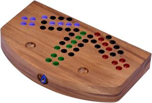 <span class=keywords><strong>Ludo</strong></span> para 6 Jugadores - Juego <span class=keywords><strong>de</strong></span> Dados - Juego <span class=keywords><strong>de</strong></span> Mesa - Juego Familiar Ovalado <span class=keywords><strong>de</strong></span> Acacia Sólida con Tablero Plegable - Product Image 4