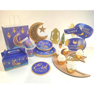 Décorations de table Eid Mubarak, design islamique pour Hajj, en papier, décorations de fête, pour ramadan <span class=keywords><strong>2022</strong></span> - Product Image 1