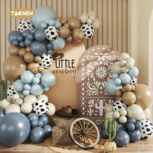 YACHEN 124個入り カウボーイ ダスティブルー カウ バルーン ガーランド アーチキット カウボーイ ベビーシャワー ウェスタンテーマ 誕生日パーティー デコレーション用 - Product Image 1