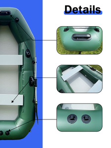 새비지 마린 8.<span class=keywords><strong>5</strong></span>피트 PVC 4인용 낚시 카약 보트 노 젓는 딩기 모터 브라켓 홀 포함 수상 스포츠용 - Product Image 2