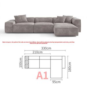 <span class=keywords><strong>Canapé</strong></span> en tissu double face de style crème italien Grand bloc de combinaison appartement/villa simple Éponge de célébrité Internet en latex - Product Image 6