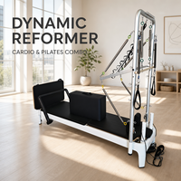 Tour de Pilates Commerciale Portable de Luxe avec Reformer, Planche à Ressorts, Système de Poulies à Corde Réglable en Alliage d'Aluminium pour Salle de Sport à Domicile
