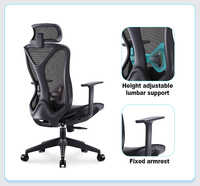 Soutien lombaire en maille intégrale Accoudoir 3D exécutif Hauteur réglable Dossier haut Chaises de bureau d'ordinateur Chaise de bureau ergonomique