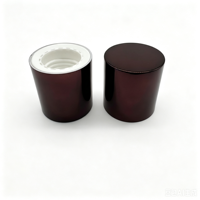 Tapa de rosca de plástico antiderrame personalizada de 24 mm, tapa de doble hélice de ABS para envasado de esencias cosméticas y polvo de carbón