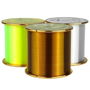 Línea de pesca de nailon de 500m, línea de lanzamiento de alta resistencia para pesca en playa y océano, color café, amarillo, transparente - Product Image 1