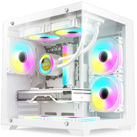 Zeromaster OEM Gaming Computer Case ATX PC Chassis Tempered Glass Mid Tower Support 400mm GPU 360mm Radiator