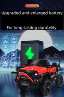Voiture électrique tout-terrain à quatre roues pour enfants avec télécommande, jouet et poussette pour garçons, fonctionnant sur batterie