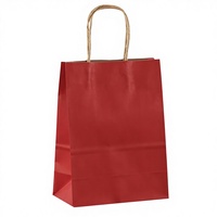 Tas Kertas Kraft Ramah Lingkungan Biodegradable dengan Cetak Flexo Logo Kustom Tas Hadiah Mewah untuk Kemasan Belanja
