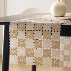 Nordic Minimalist Table Runner Gold Waterproof Non <b>Slip</b> Heat Insulating <b>Long</b> Strip Placemat Western Style - Product Image 3