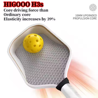 SHAREWELL Vente d'usine Raquette de pickleball portable en fibre de carbone alvéolée durable, divers modèles, largement utilisée pour le divertissement, 13 mm