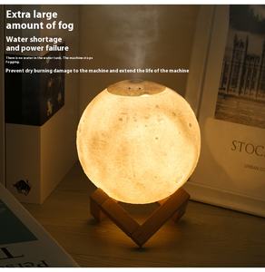 Беспроводной светодиодный ночник с 3D-печатью, 3 цвета, Подарочный Ароматерапевтический увлажнитель 2 в 1 - Product Image 2