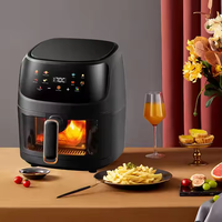 Four multifonctionnel haute capacité Nirva personnalisé en usine 2400W 6L friteuses à air numérique allemandes Smart Silver Crest