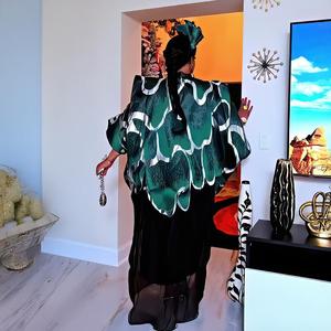 Lussuoso boubou per donna africana di alta qualità tessuto jacquard caftano africano vestito con biancheria intima inclusi vestiti africani - Product Image 3