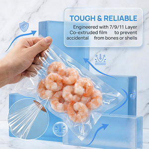 Bolsas de Vacío para Mayor Duración de la Vida Útil, PA/EVOH/PE, Resistentes a las Heladas, para Empacar Pescado Congelado, Aprobadas por <span class=keywords><strong>BRC</strong></span>, Color y Ancho Personalizables - Product Image 2