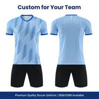 Camiseta de Fútbol Personalizada Azul Cielo, Sublimada, de Poliéster y Malla, con Logotipo y Nombre, Camiseta de Fútbol OEM, Venta al Por Mayor de Fábrica