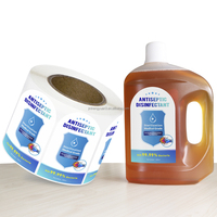 Étiquette personnalisée pour bouteille de produits chimiques quotidiens, impression BOPP, autocollant en polypropylène, étiquette pour bouteille de lessive