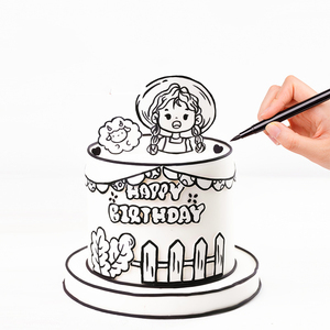 Penna colorante alimentare colorata, facile da usare, penna con inchiostro commestibile per scrivere e disegnare su torte e biscotti - Product Image 6