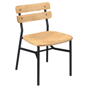 Asiento trasero de madera de metal negro Palmer diseño de silla de restaurante <span class=keywords><strong>McDonalds</strong></span> - Product Image 1