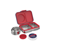 Boîte à lunch en acier inoxydable de qualité alimentaire, 2 compartiments, avec plateau intérieur amovible, étanche, sans BPA, compatible micro-ondes, chauffable, passe au lave-vaisselle