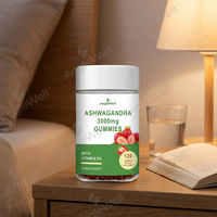 Gummies Aeglewell à l'Ashwagandha, Extrait de Racine d'Ashwagandha, Vitamine C, Poudre d'Ashwagandha, Complément pour le Sommeil et l'Équilibre du Stress