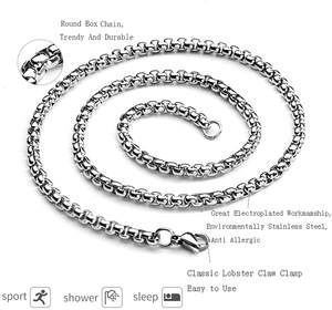 Vaf Belcher Quảng Trường Rolo Liên Kết Chuỗi Vòng Đeo Tay 316L Thép Không Gỉ Sliver/Vàng Hộp Tròn Vòng Đeo Tay Cho Phụ Nữ Người Đàn Ông - Product Image 3