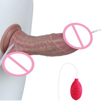 Dildo éjaculateur avec ventouse, en silicone doux au toucher, jouet sexuel pour adultes, stimulation anale et du point G, outils de masturbation 18+